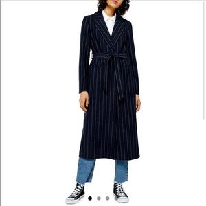 Bunty pinstripe Crombie robe long Coat